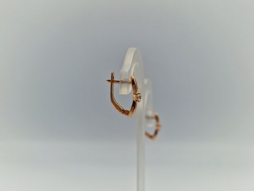 Zelta auskari ar cirkoniju, 2.24 g