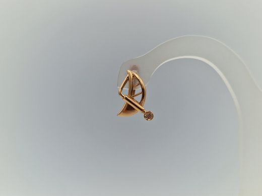 Zelta auskari ar cirkoniju, 2.53 g