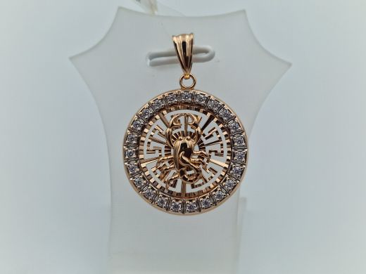 Zelta kulons ar cirkoniju, 2.03 g