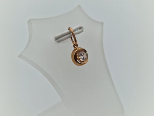 Золотой кулон с цирконом, 0.5 г