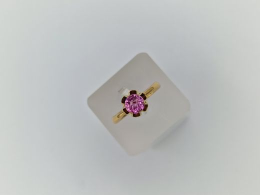 Zelta gredzens ar cirkoniju, 3.54 g, izm. 19