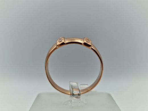 Zelta gredzens ar cirkoniju, 4.01 g, izm. 20