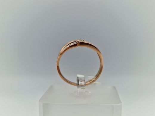 Zelta gredzens ar cirkoniju, 2.03 g, izm. 17