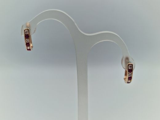 Zelta auskari ar cirkoniju, 1.17 g