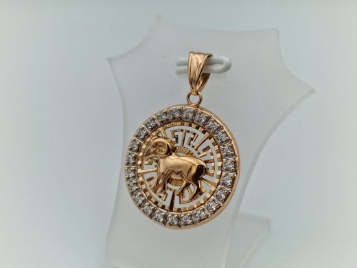 Zelta kulons ar cirkoniju, 2.03 g