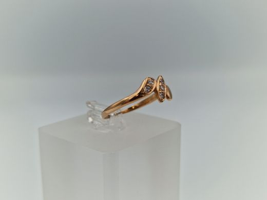 Zelta gredzens ar cirkoniju, 1.29 g, izm. 17.5