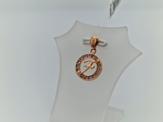 Zelta kulons ar cirkoniju, 0.87 g