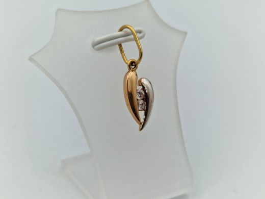 Zelta kulons ar cirkoniju, 0.86 g