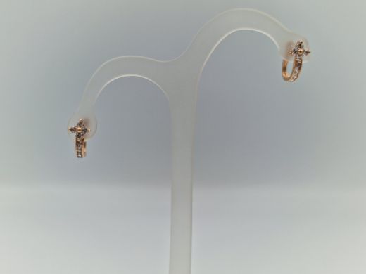 Zelta auskari ar cirkoniju, 1.81 g