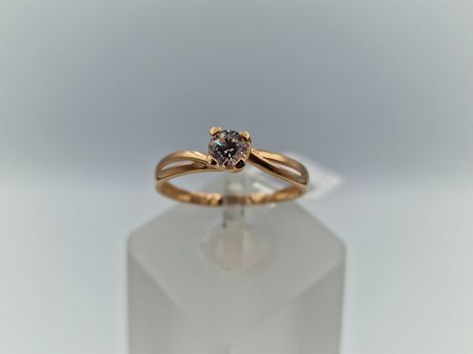 Zelta gredzens ar cirkoniju, 1.62 g, izm. 18.5