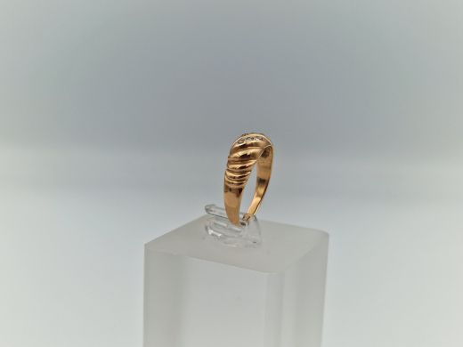 Zelta gredzens ar cirkoniju, 2.58 g, izm. 16