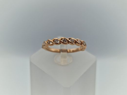 Zelta gredzens ar briljantu, 1.71 g, izm. 16