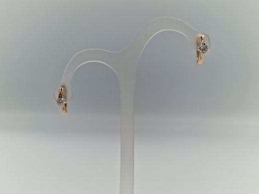 Zelta auskari ar cirkoniju, 2.57 g