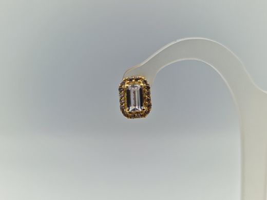 Zelta auskari ar cirkoniju, 1.58 g