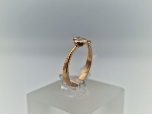 Zelta gredzens ar cirkoniju, 2.13 g, izm. 16.5