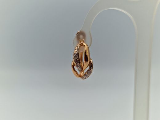 Zelta auskari ar cirkoniju, 2.49 g