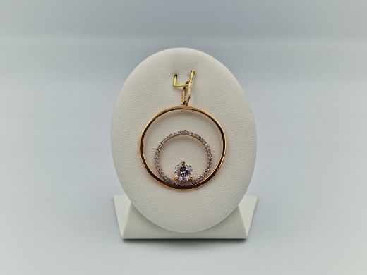 Zelta kulons ar cirkoniju, 1.96 g