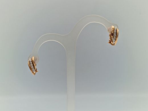 Zelta auskari ar cirkoniju, 3.55 g