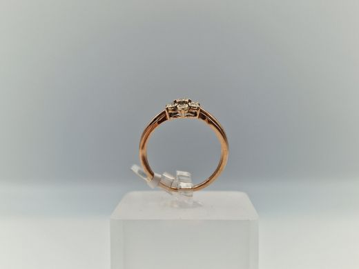 Zelta gredzens ar briljantiem, 2.22 g, izm. 17