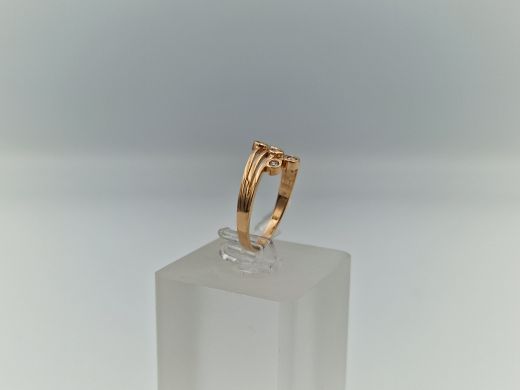 Zelta gredzens ar cirkoniju, 2.66 g, izm. 18.5