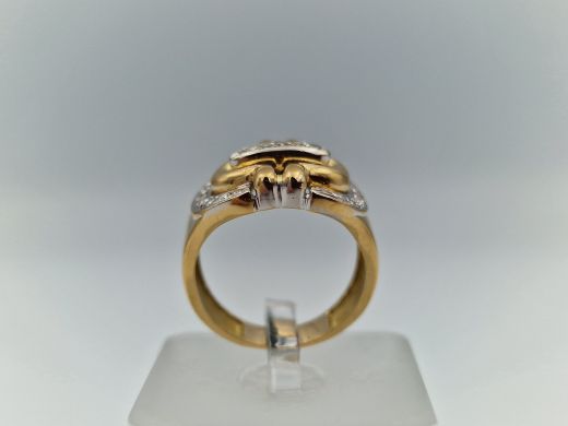 Zelta gredzens ar briljantu, 8.05 g, izm. 17.8