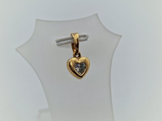 Zelta kulons ar cirkoniju, 1.06 g