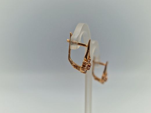 Zelta auskari ar cirkoniju, 2.41 g