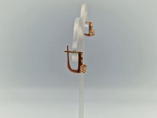 Zelta auskari ar cirkoniju, 3.49 g