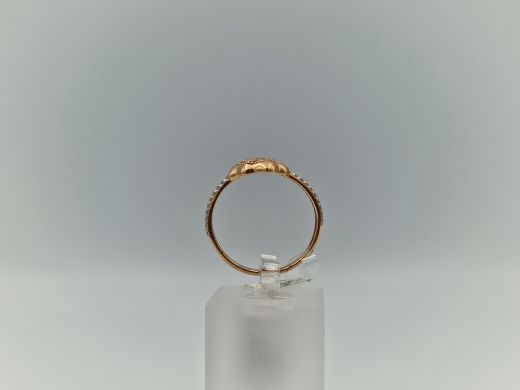 Zelta gredzens ar cirkoniju, 1.94 g, izm. 18