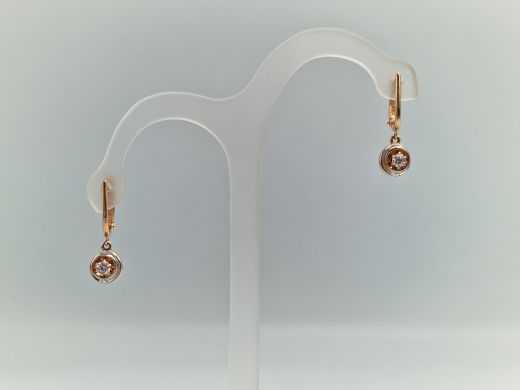 Zelta auskari ar cirkoniju, 3.15 g