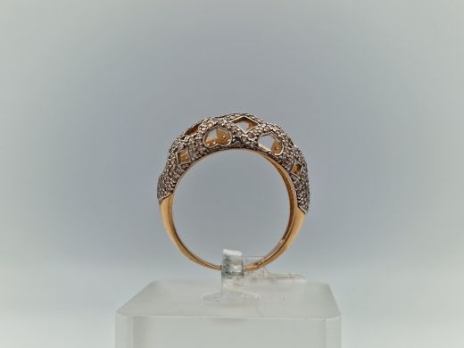 Zelta gredzens ar cirkoniju, 4.19 g, izm. 19