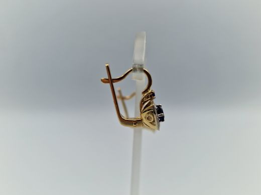 Zelta auskari ar briljantu, 3.53 g