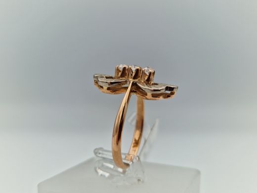 Zelta gredzens ar cirkoniju, 4.16 g, izm. 16.5