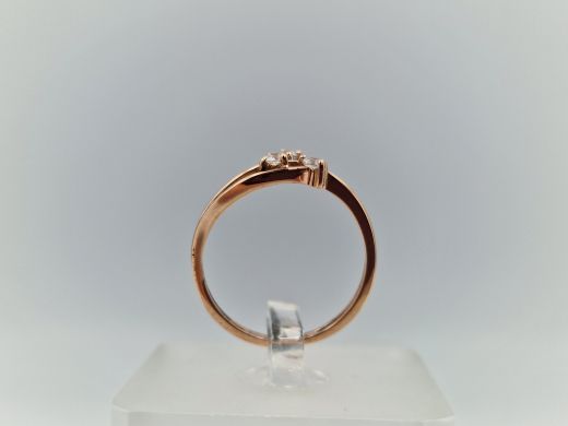 Zelta gredzens ar cirkoniju, 1.51 g, izm. 16.5