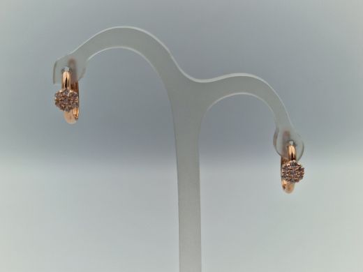 Zelta auskari ar cirkoniju, 1.09 g