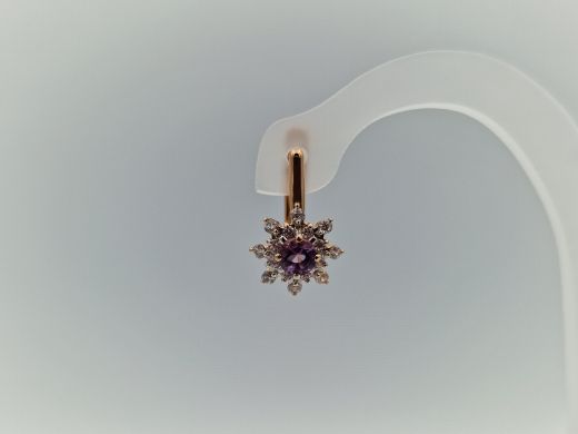 Zelta auskari ar cirkoniju, 2.73 g