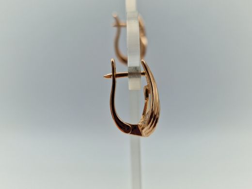Золотые серьги с цирконом, 3.86 г