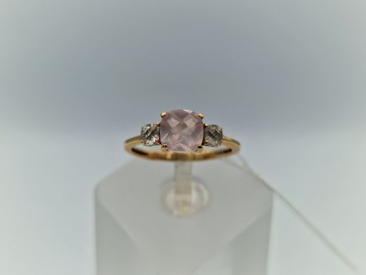 Zelta gredzens ar cirkoniju, 1.65 g, izm. 15.5