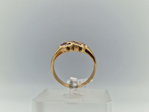 Zelta gredzens ar cirkoniju, 3.08 g, izm. 17