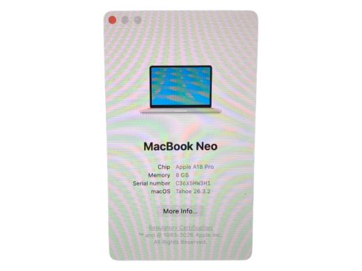Apple Macbook Neo A3404 256 gb
