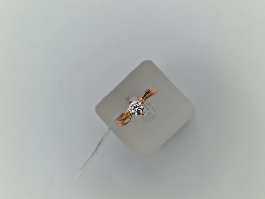 Zelta gredzens ar cirkoniju, 1.52 g, izm. 18