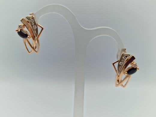 Zelta auskari ar cirkoniju, 4.95 g