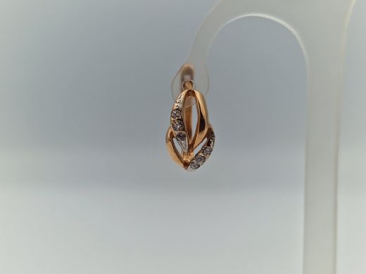 Zelta auskari ar cirkoniju, 3.14 g