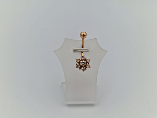 Золотой кулон с цирконом, 2.15 г