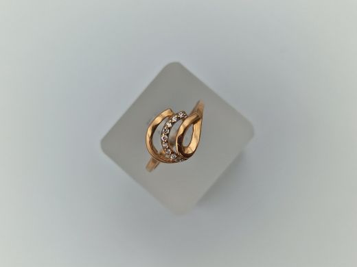 Zelta gredzens ar cirkoniju, 2.97 g, izm. 17.5