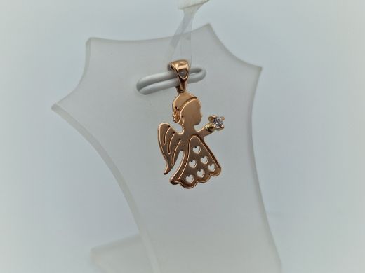 Zelta kulons ar cirkoniju, 0.68 g