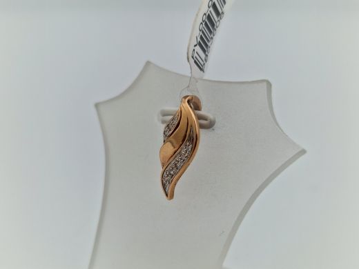 Золотой кулон с цирконом, 1 г