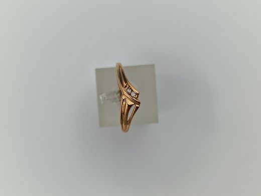 Zelta gredzens ar cirkoniju, 1.58 g, izm. 18.5