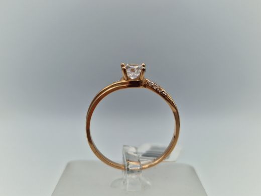 Zelta gredzens ar cirkoniju, 2.04 g, izm. 18