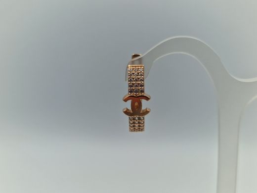 Zelta auskari ar cirkoniju, 3.87 g